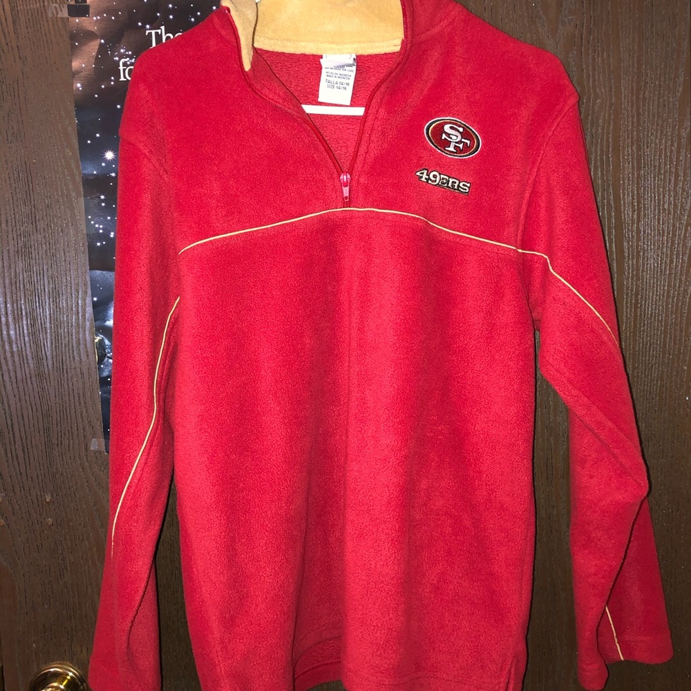 49er’s half zip sweater